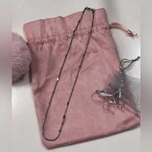 Silver choker necklace